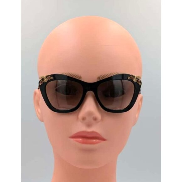 Pre-owned Miu Miu Women’s Embellished Cat Eye SMU 03P Sunglasses Brown/Black main image 13